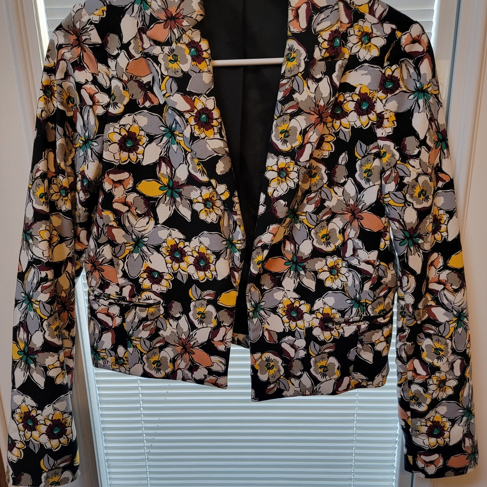 Express Multicolor Floral Blazer